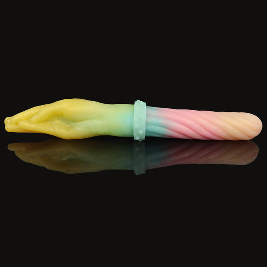 Hand- &amp; Spiral-Duo-Dildo